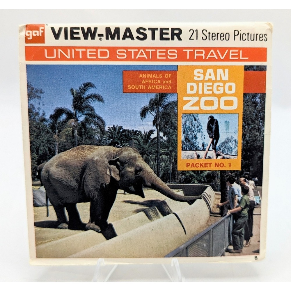Vintage View-Master San Diego Zoo Packet No. 1 - 3 Reel Pack